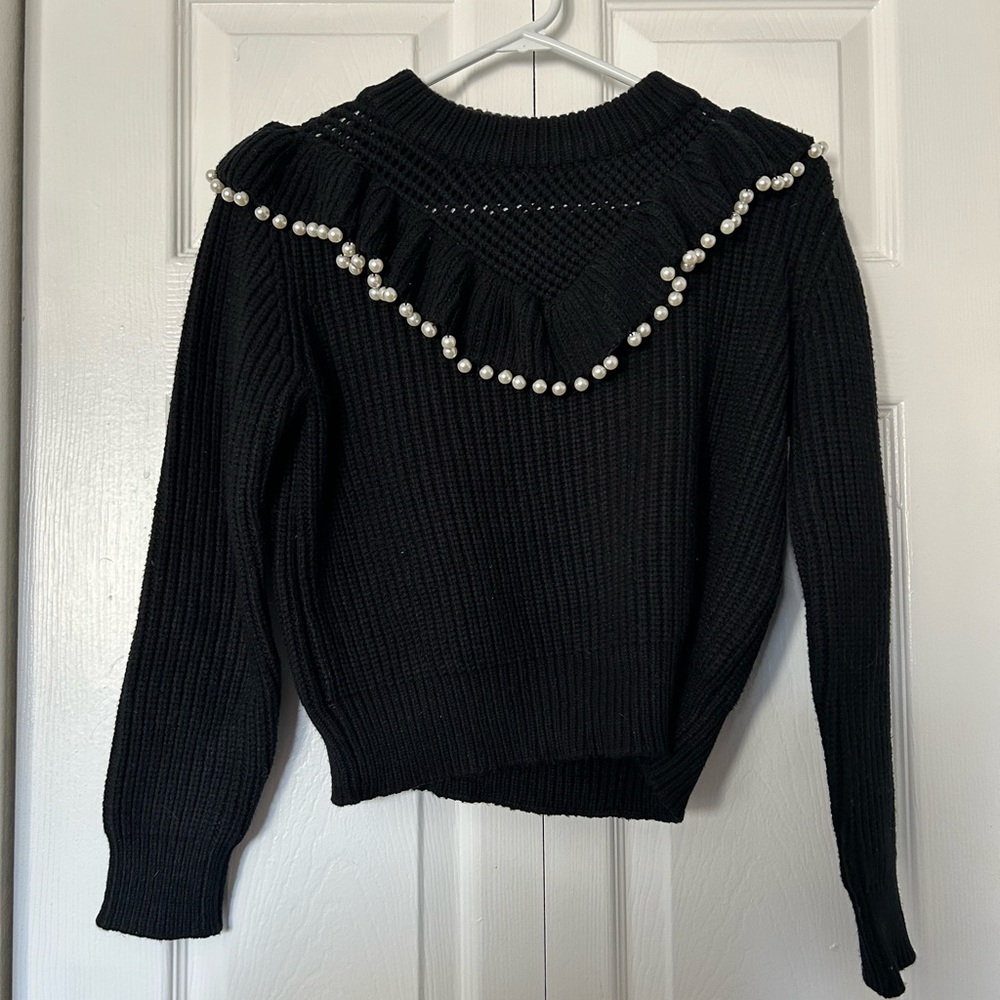 Zara pearl black sweater - NWOT